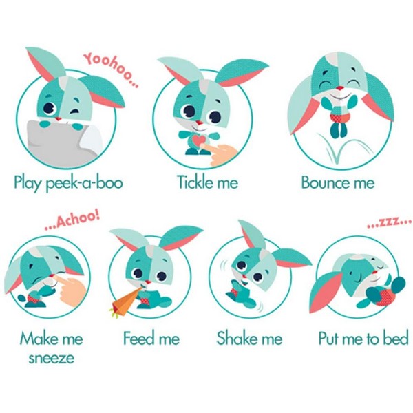 Продукт Tiny Love Wonder Buddy Синьото зайче Томас - Интерактивна играчка - 0 - BG Hlapeta